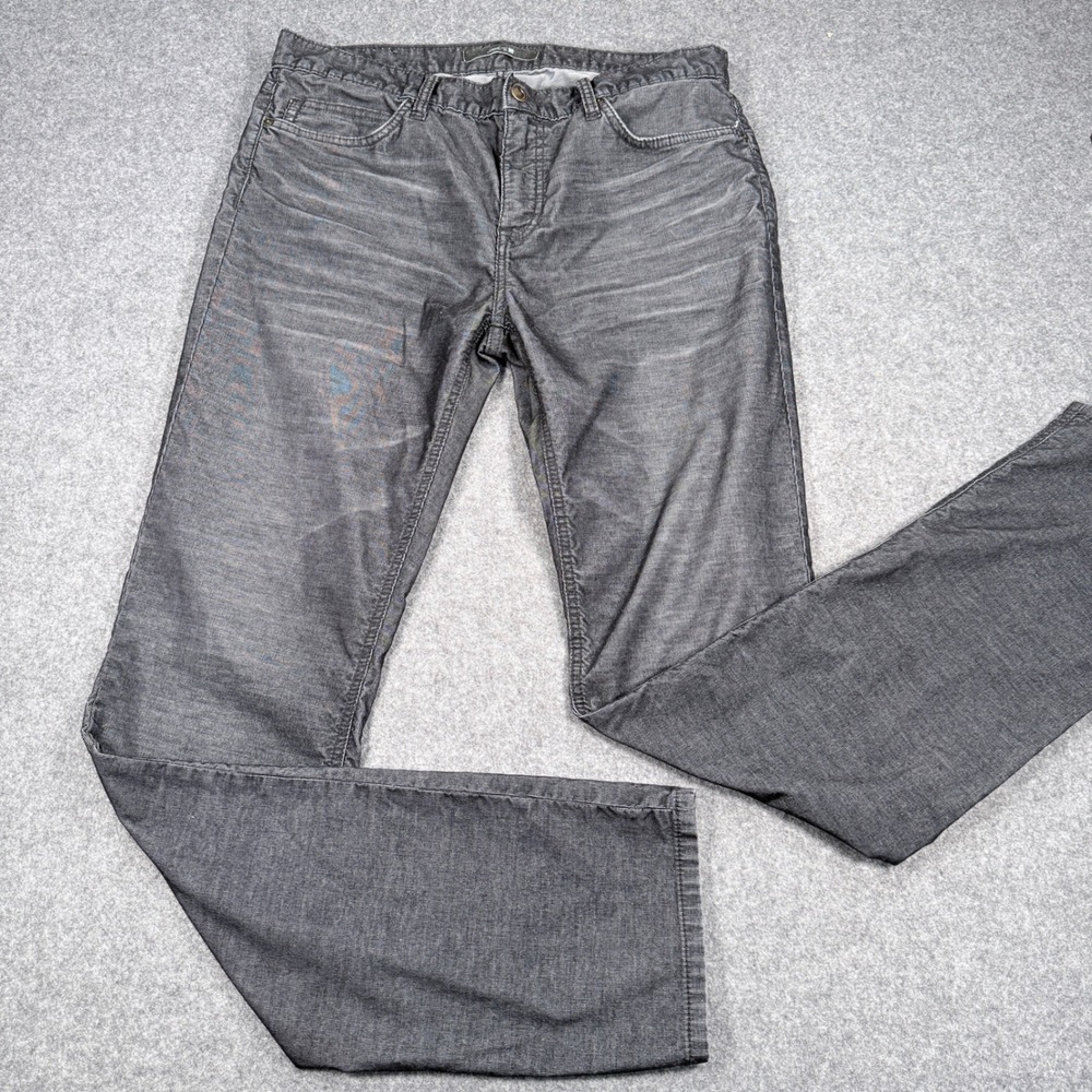 Joes Jeans Mens Brixton Straight Leg Corduroy Pants Charcoal Gray 35x34
